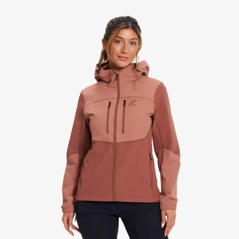 RevolutionRace Edge Stretch Jacket Dame Cedar Wood/Pink Mahogany