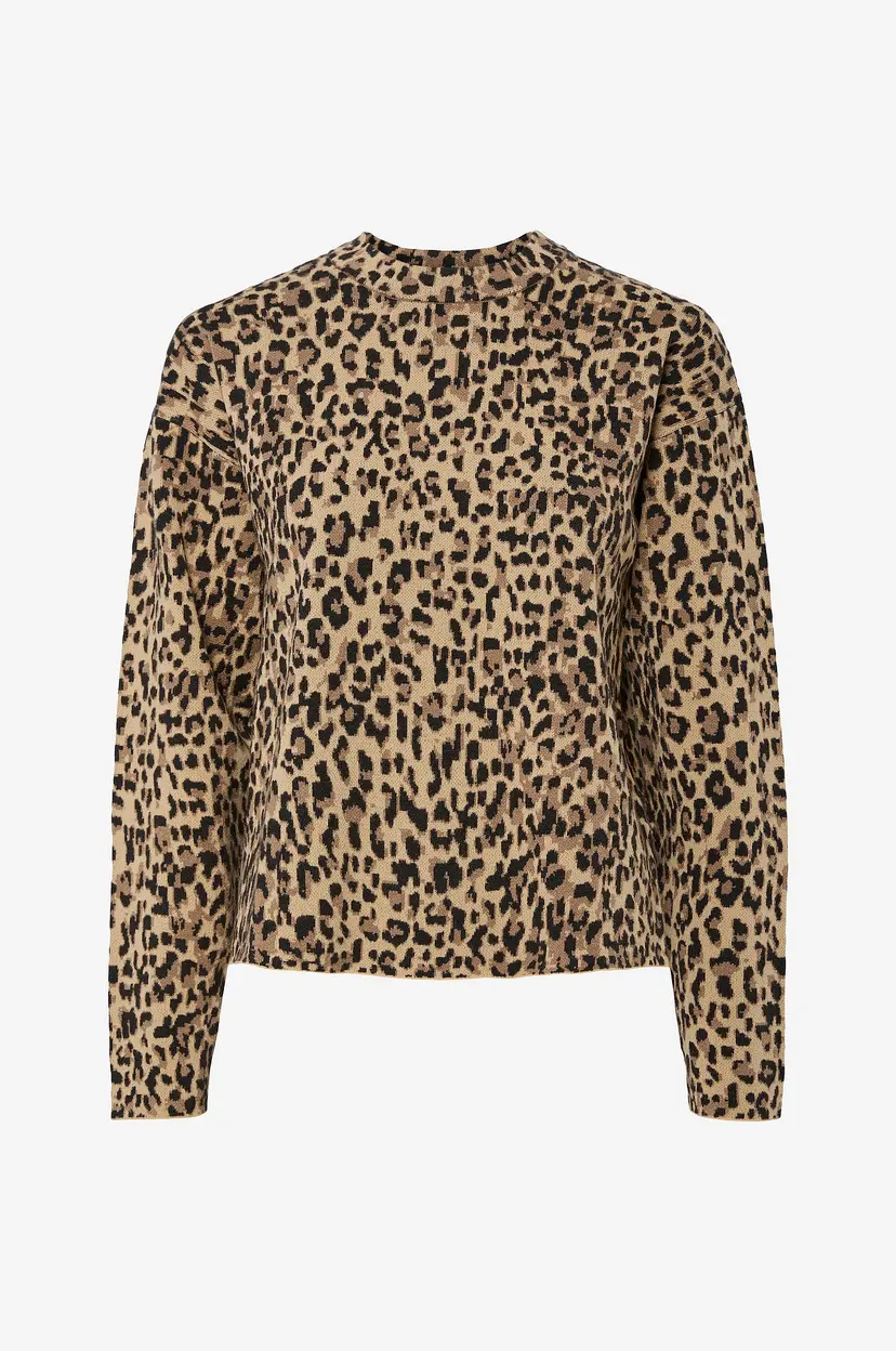Pieces Genser Pcseo LS O-neck Knit BC - Beige