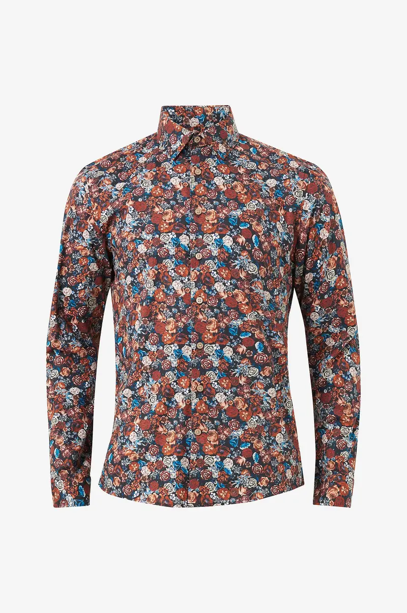 Lindbergh Skjorte AOP Superflex Shirt L/S - Rød