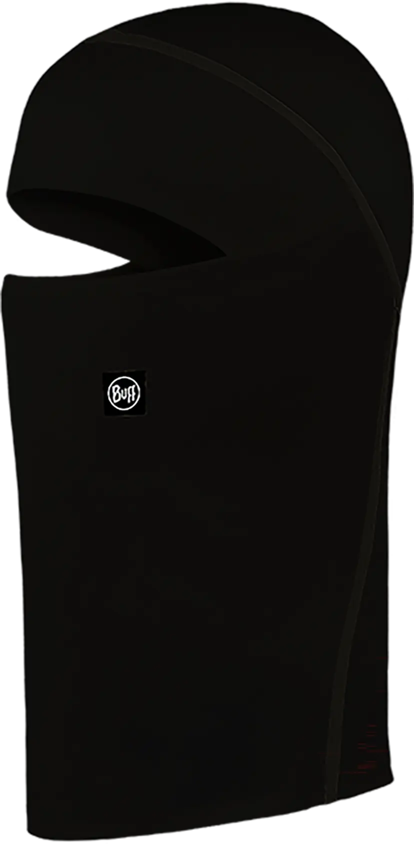 Buff Buff Merino Midweight Hinged Balaclava Solid Black
