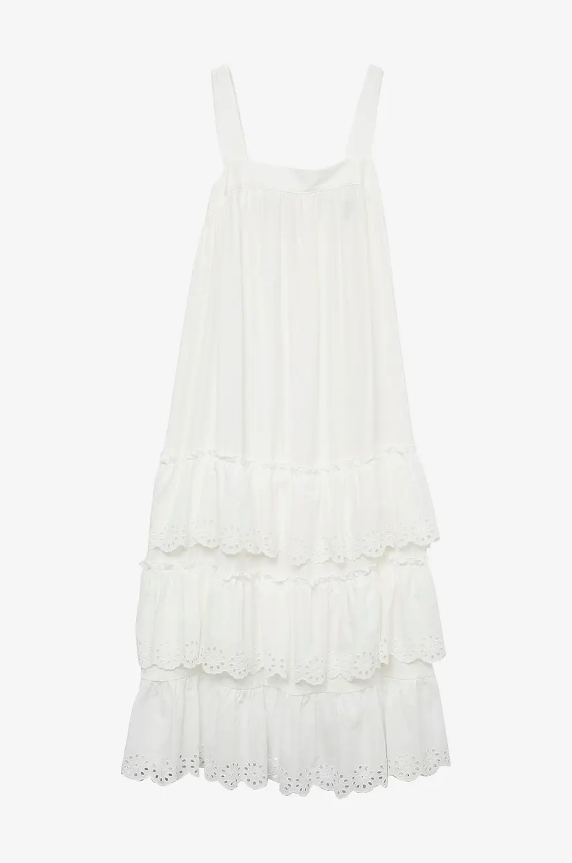 Vero Moda Kjole vmPeach SL 7/8 Dress Wvn - Hvit