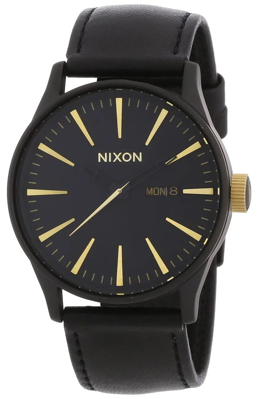 Nixon Nixon Herreklokke A1051041-00 Sort/Lær Ø42 mm