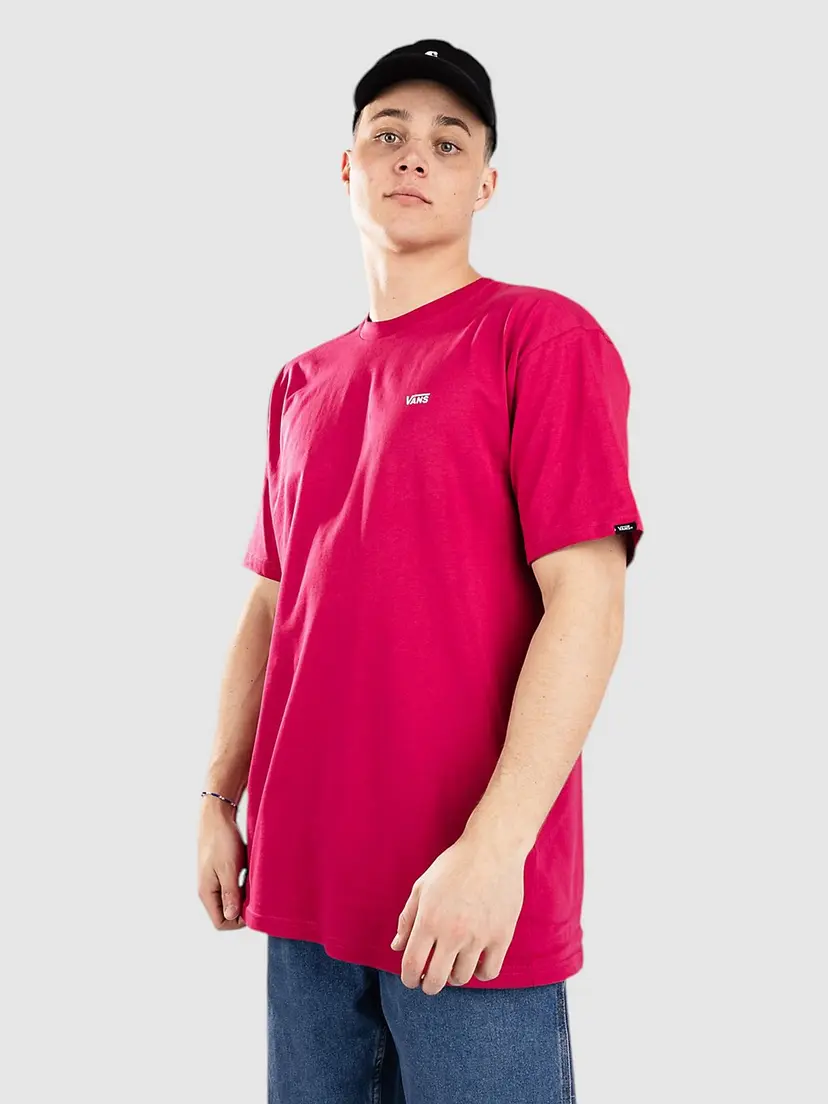 Vans Vans Left Chest Logo T-skjorte rød