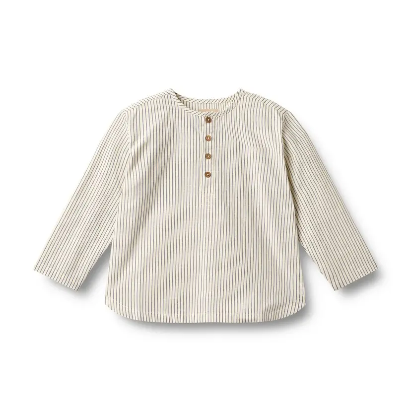 Wheat Wheat Skjorte Bjørk  Dark Blue Stripe (98 /3 år)