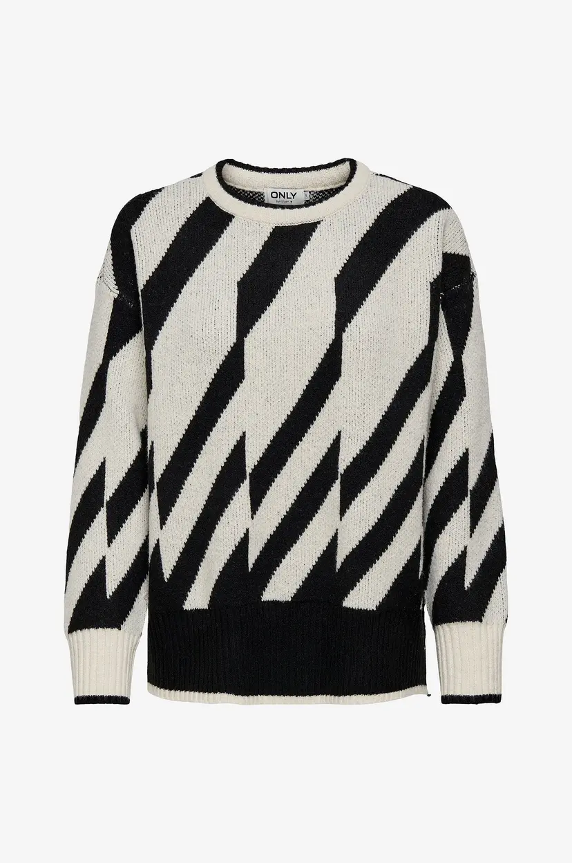 ONLY Genser onlJude LS O-neck JQ Knt - Svart