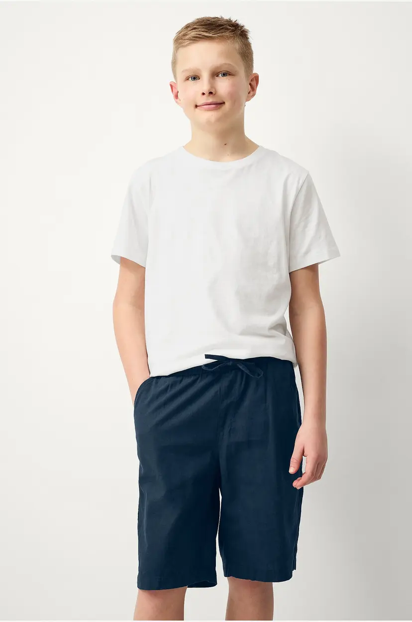 Ellos Collection Shorts i lin Melker - Blå