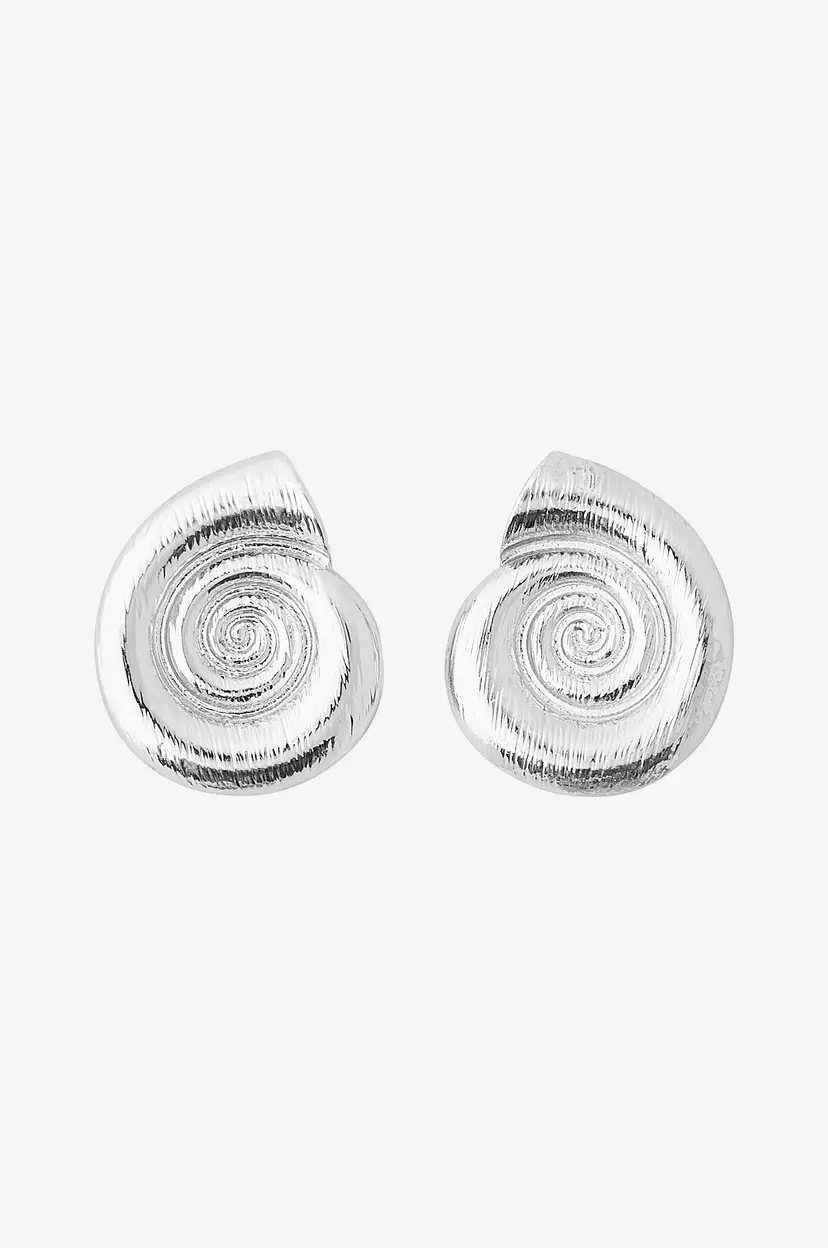 BOW19 Details Øredobber Shell Stud - Sølv