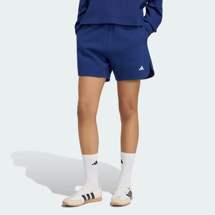 Adidas 3 Stripes Studio Fleece Loose Shorts