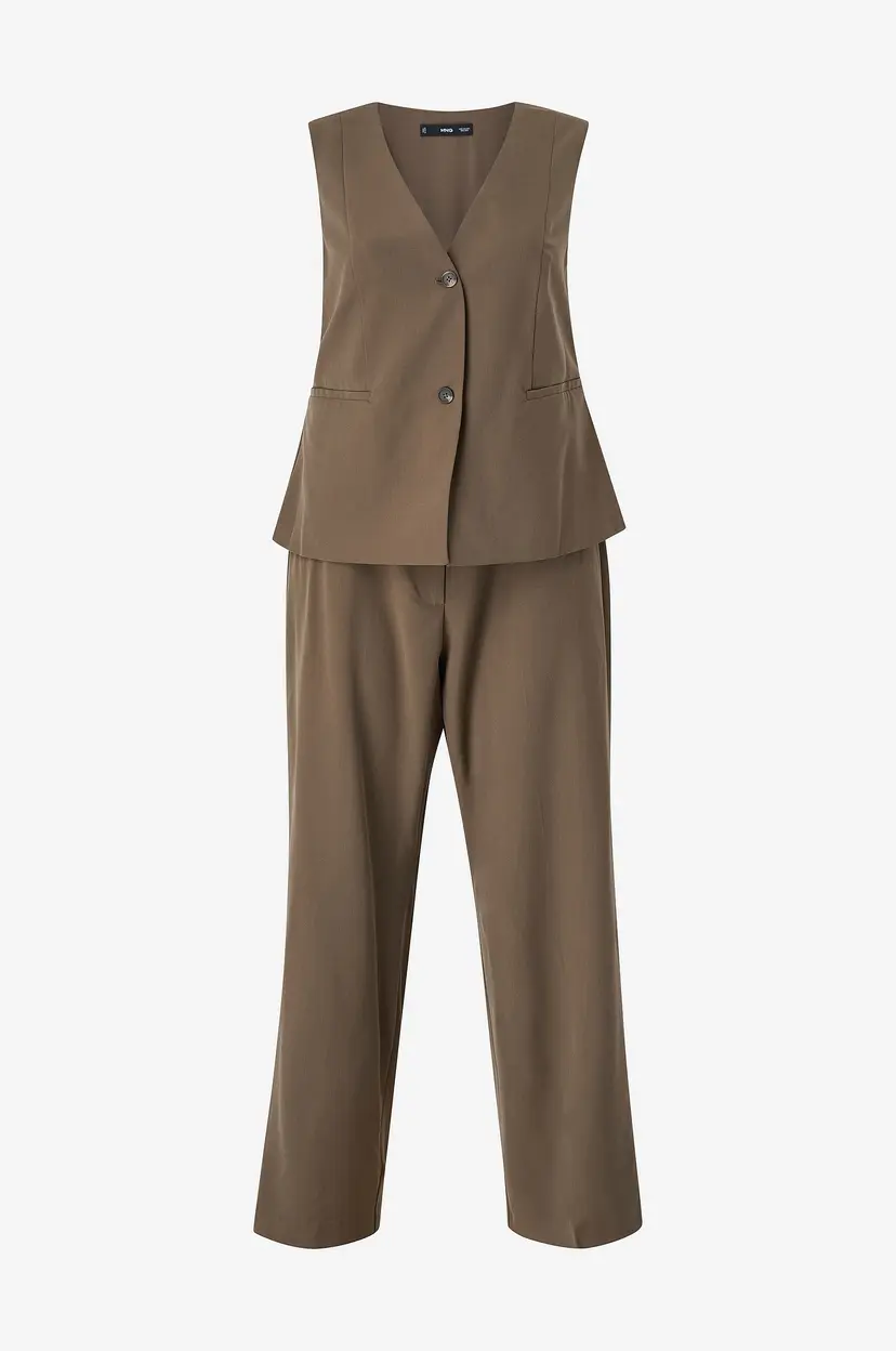 Mango Jumpsuit Vesty - Brun