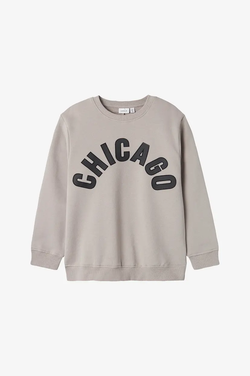 NAME IT Collegegenser nkmBifinn LS Nreg Sweat Unb - Grå