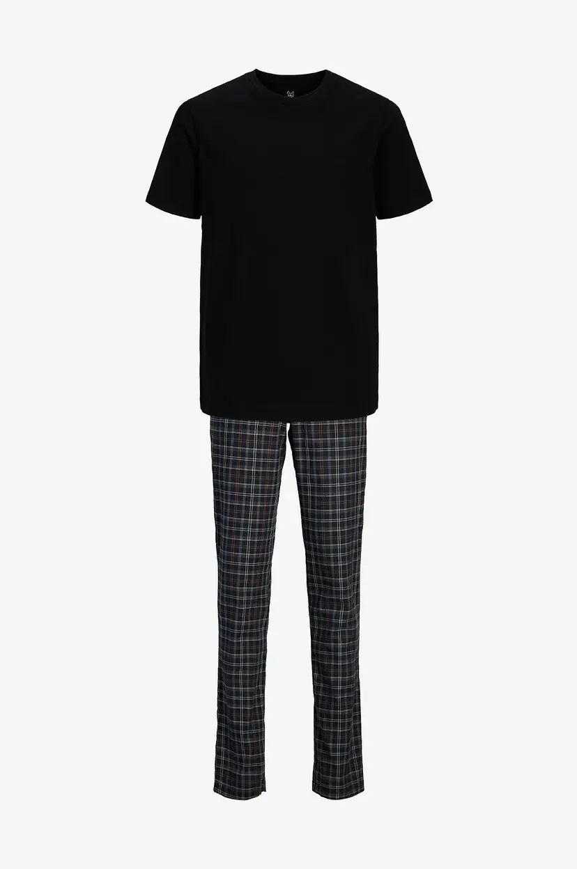 Jack & Jones Junior Sett jacBasic Tee And Woven Pants Giftb Jnr - Svart