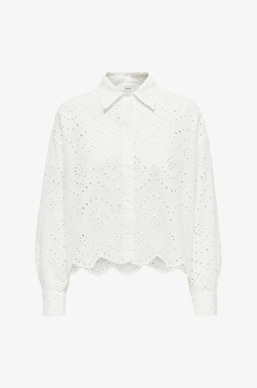 Only Carmakoma Skjorte carValais L/S Wvn - Hvit