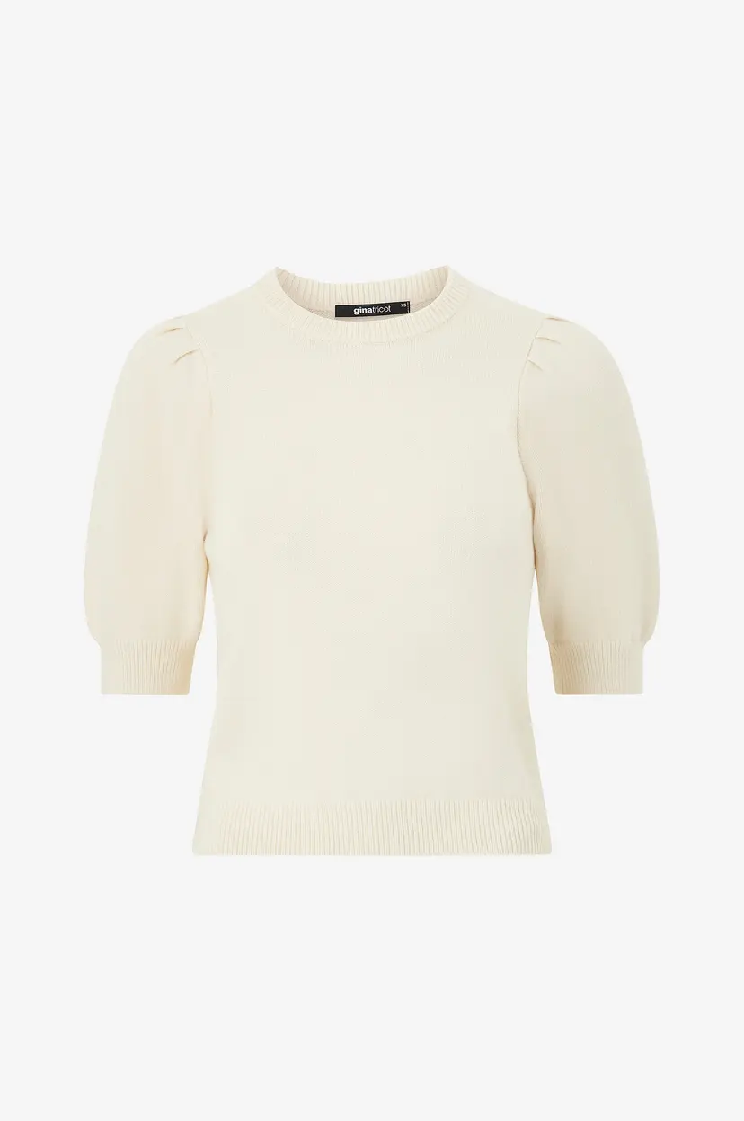 Gina Tricot Topp Knitted Top - Hvit