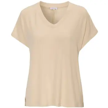 Damella Damella Knitted Lounge T-Shirt Sand Medium Dame