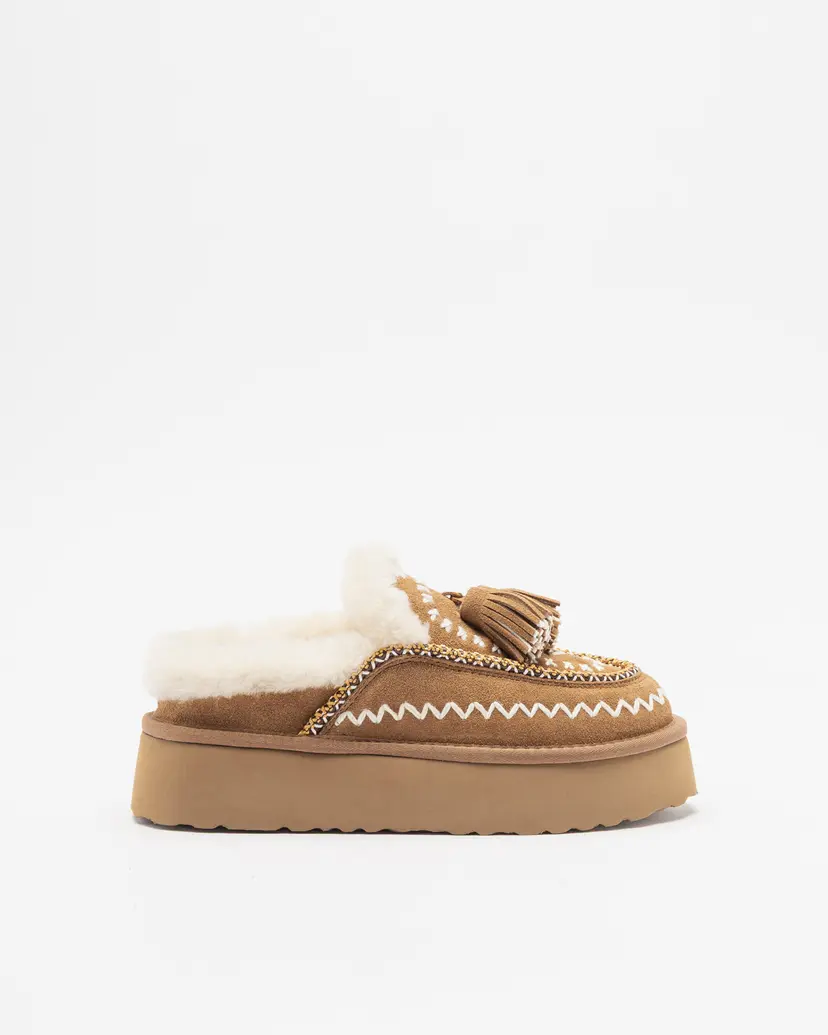 Nan-Ku Couture Nan-Ku Couture DFH-15 Camel Slide sandals