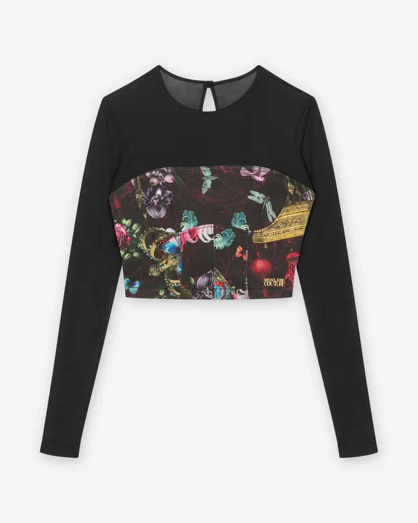 Versace Jeans Couture Versace Jeans Couture 79HAM252 mix Black Cropped sweatshirt