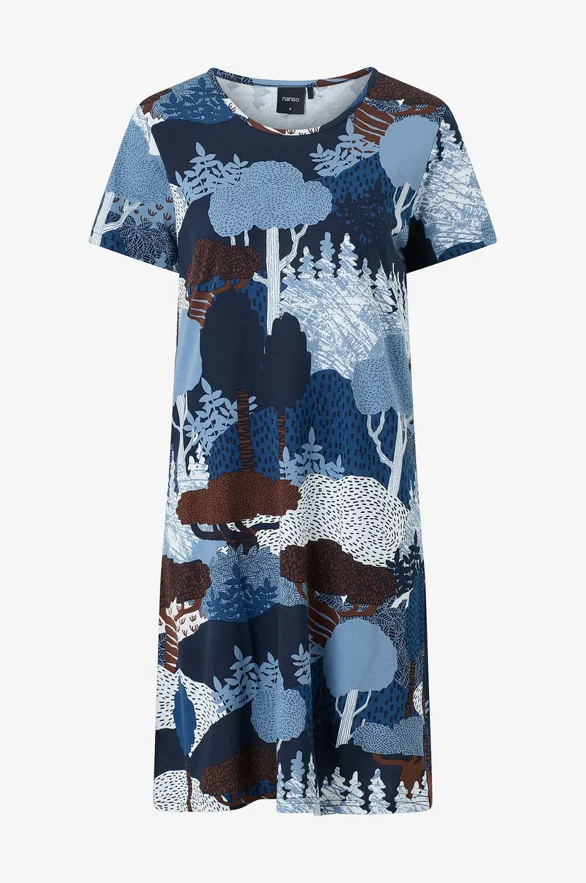 Nanso Nattkjole Ladies big shirt, Ruska - Blå