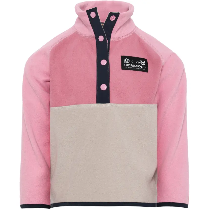 Didriksons Didriksons Monte Kids Half Button 5 Heather Pink