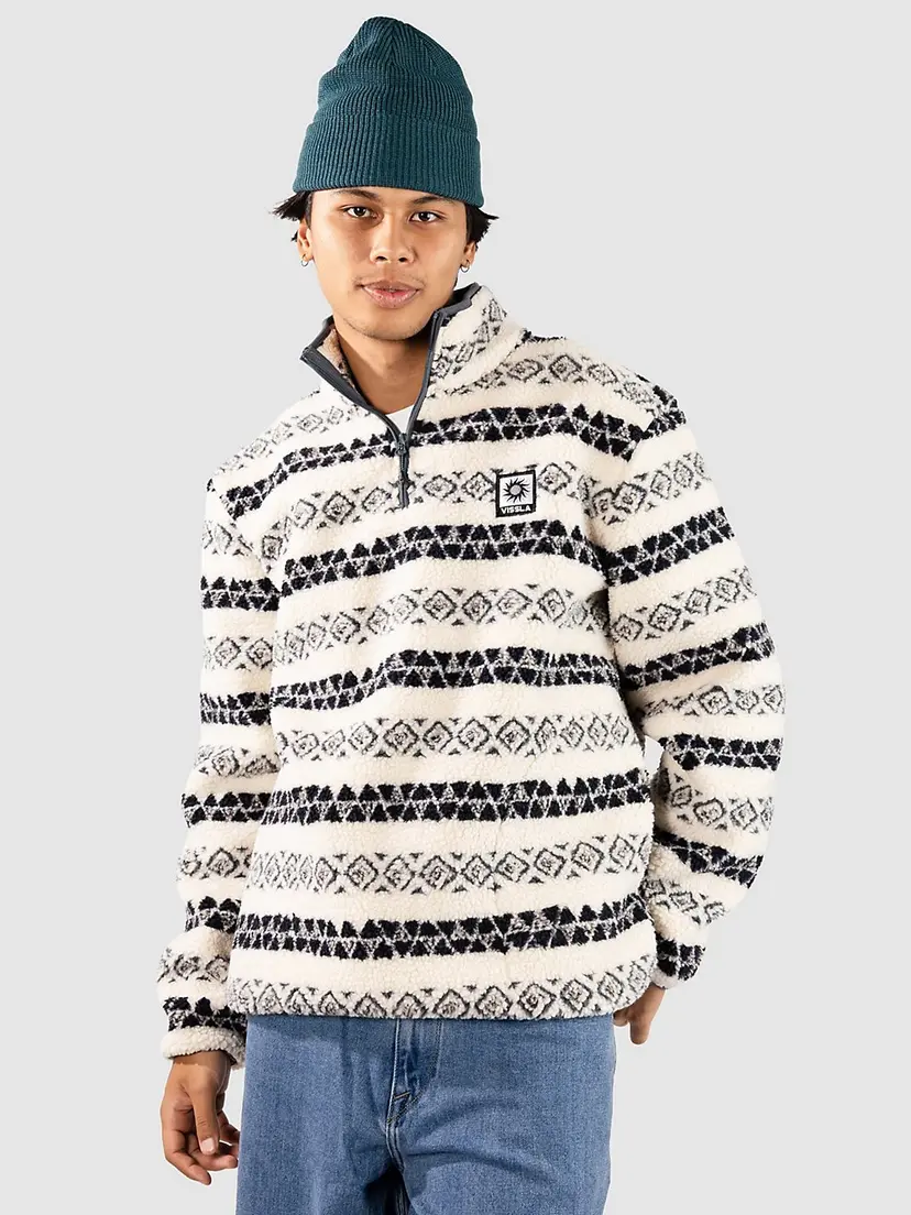 Vissla Vissla Hiking Ice Sherpa II Half-Zip Fleecegenser hvit