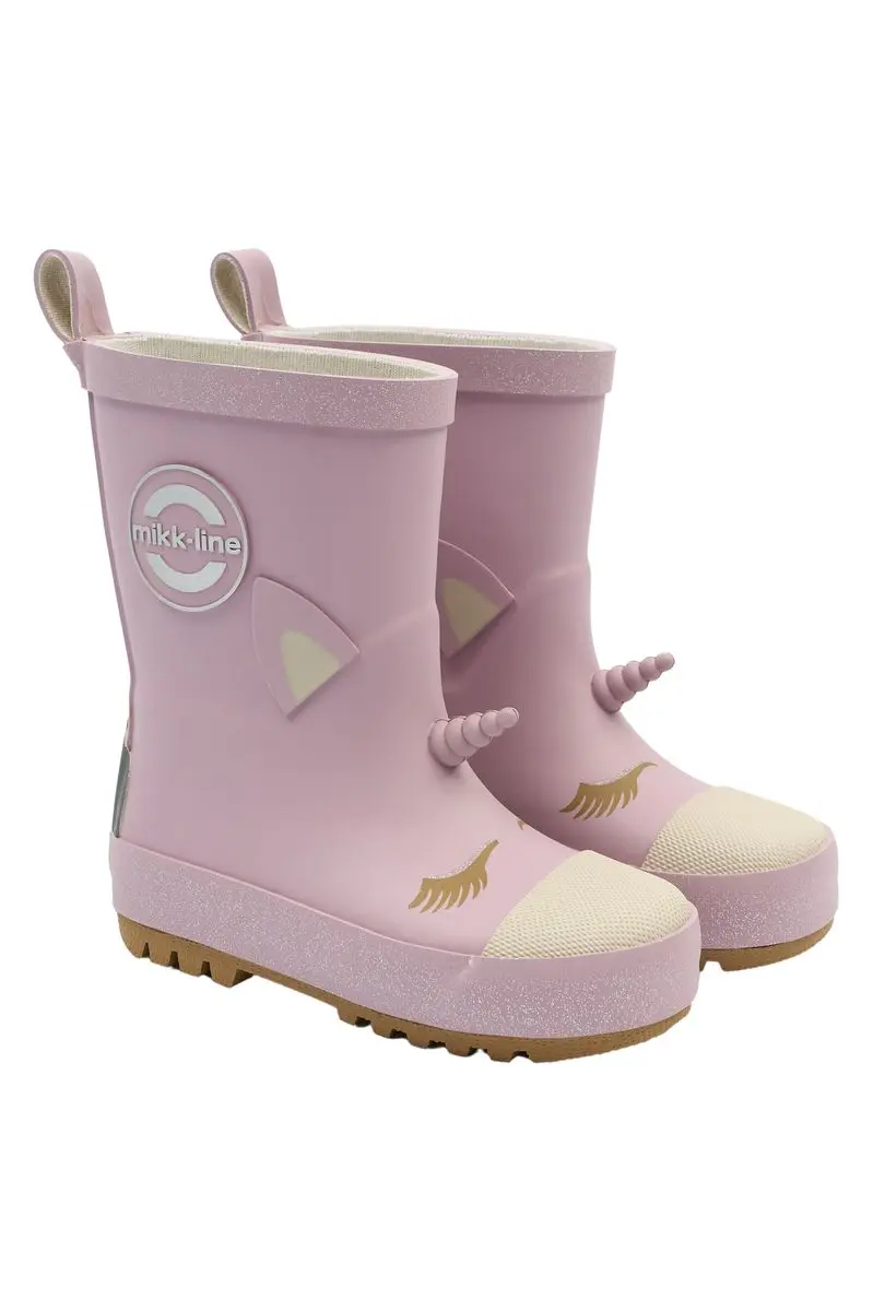 Mikk-Line Mikk-Line 3D Gummistøvler Unicorn Mauve Shadows (28)
