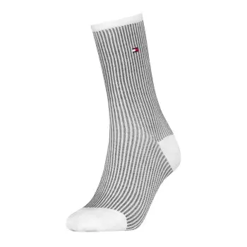 Tommy Hilfiger Tommy Hlfiger Women Premium Stripe Socks Strømper Hvit/Marine Str 35/38 Dame
