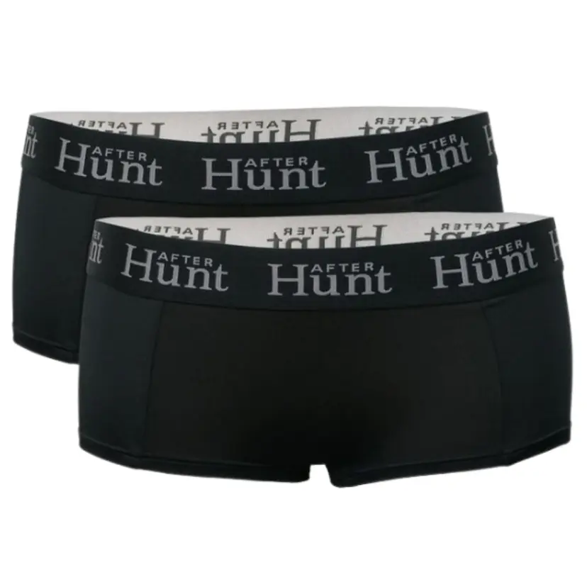 After Hunt After Hunt Womens Boxer Underwear Short 2-pack Black
