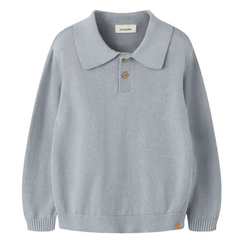 Lil`Atelier Lil' Atelier - Genser Polo Knit Hitos Sleet