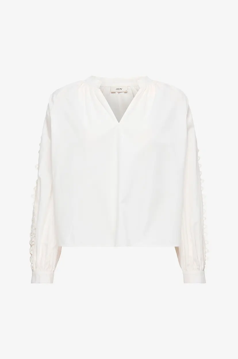 JDY Bluse jdySally L/s Lace - Hvit