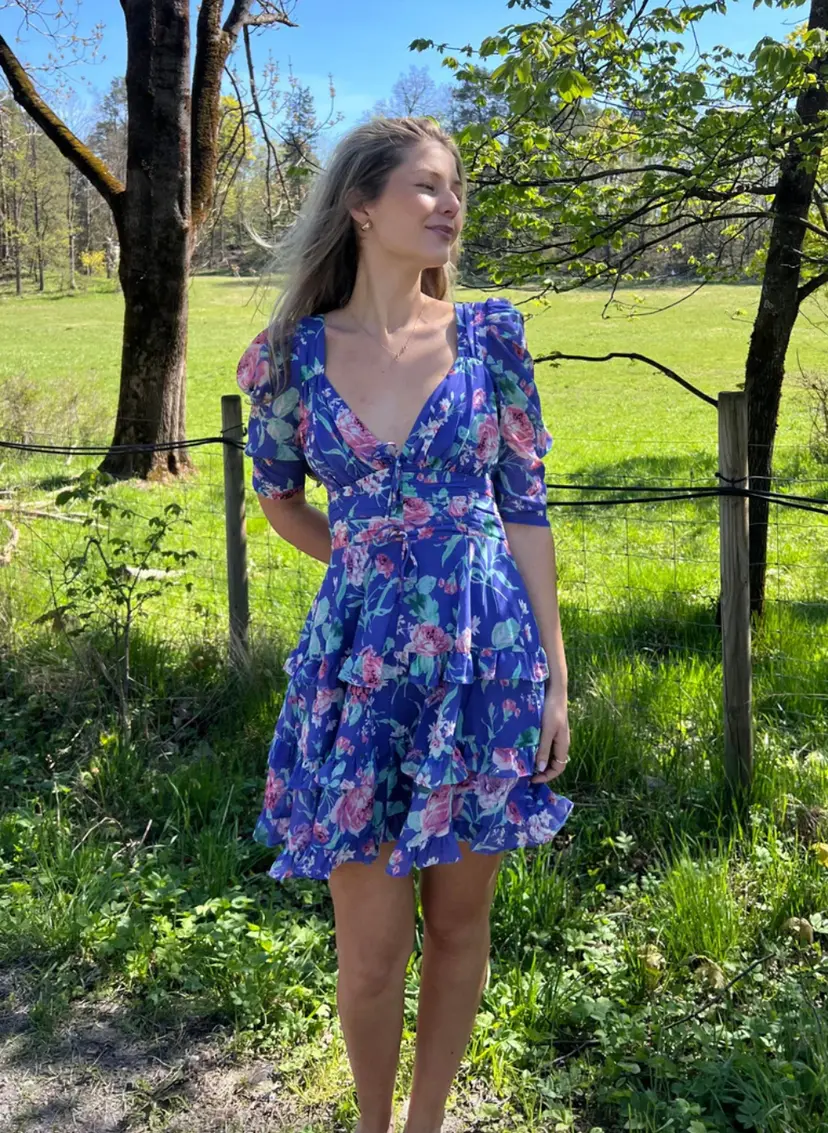 Kayani Isla Mini Dress - Violet Rosette