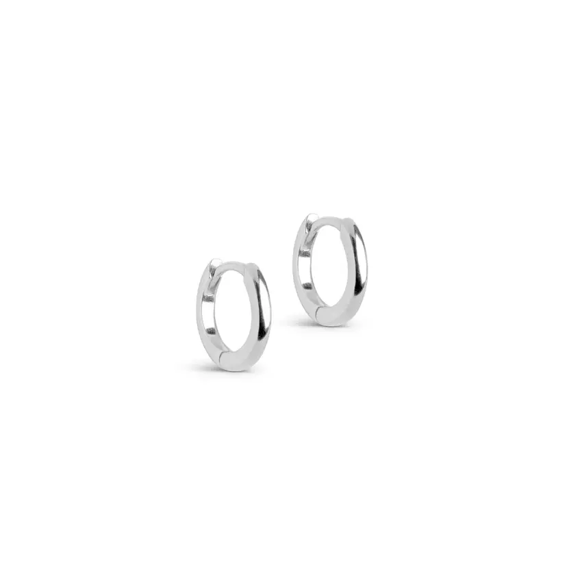 Enamel Enamel - Classic Hoops 8 mm i sølv - E176S