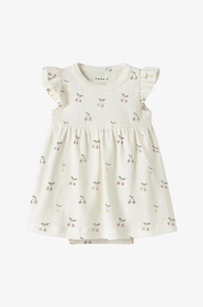 Name it baby Kjole nbffiCherry Capsl Bodydress - Hvit