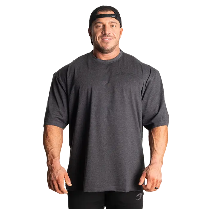 GASP Division Iron Tee, Dark Grey Melange