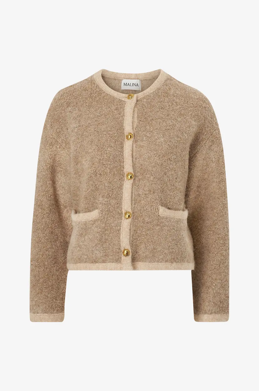 By Malina Kardigan Carly Wool Blend - Beige