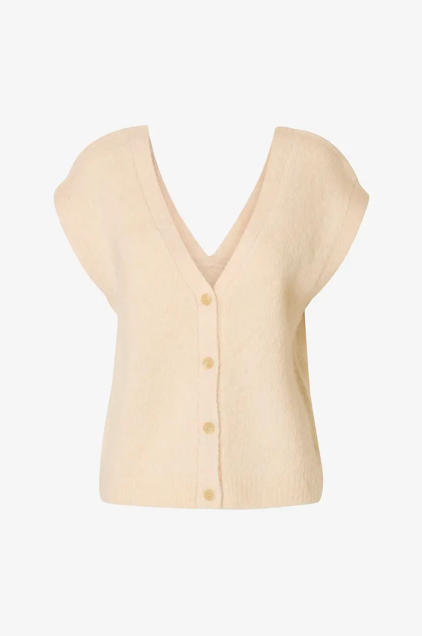 Selected Women Vest slfGabella Knit Vest - Beige