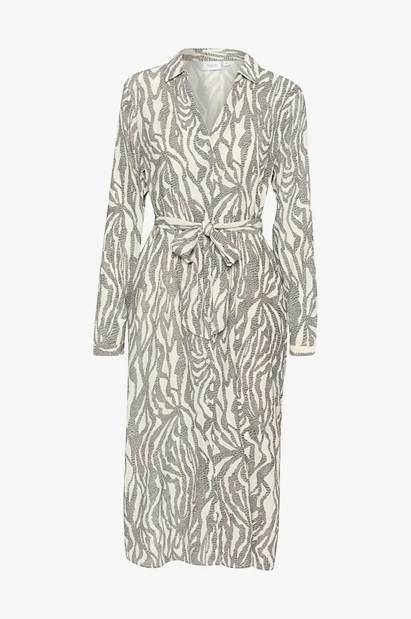 Saint Tropez Skjortekjole BlancaSZ LS Dress - Beige