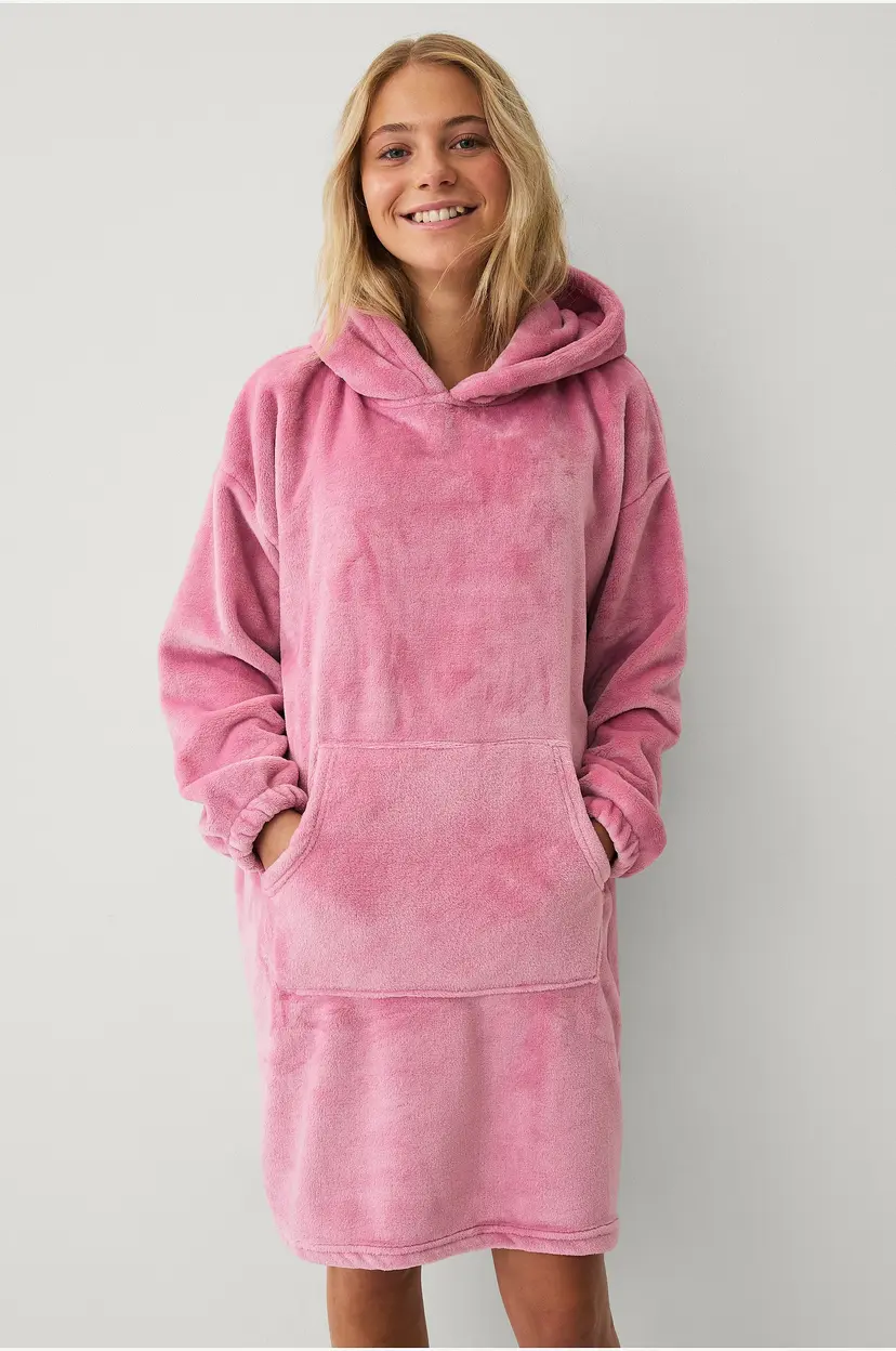 Ellos Collection Koselig kjole i fleece - Rosa