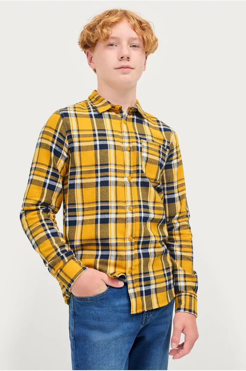 Ellos Collection Flanellskjorte William - Gul