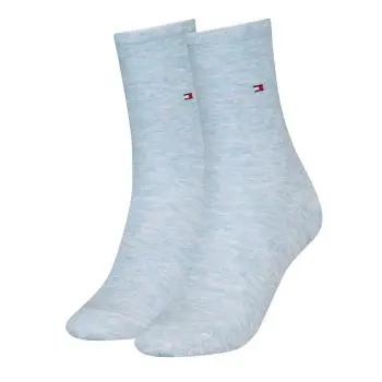 Tommy Hilfiger Tommy Hilfiger Strømper 2P Women Classic Casual Socks Lysblå Str 35/38 Dame