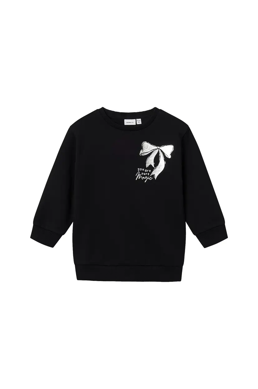 NAME IT Kjole nmfRenata Nreg Sweat Tunic Bru Box - Svart