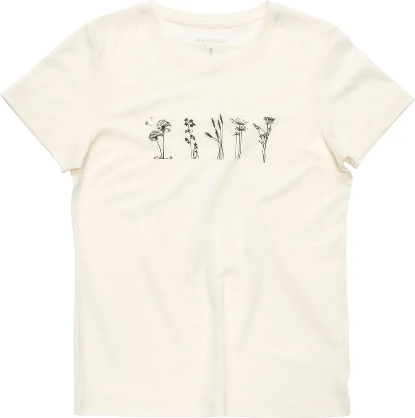 Devold Devold Women's Classic Flowers Tee White