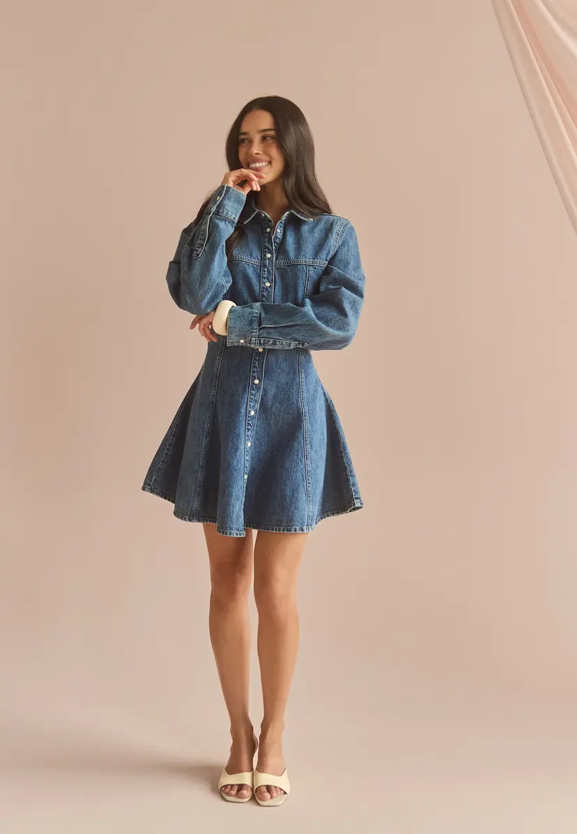 Bubbleroom Denim Mini Dress