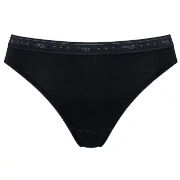 Sloggi Sloggi Truser 3P 24 7 100 Tai Briefs Svart bomull 38 Dame