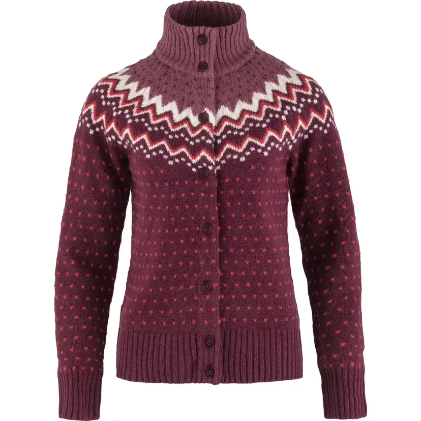 Fjällräven Fjällräven Women's Övik Knit Cardigan Dark Garnet