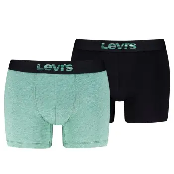 Levi's Levis 2P Men Optical Illussion Boxer Brief Svart/Mint bomull Small Herre