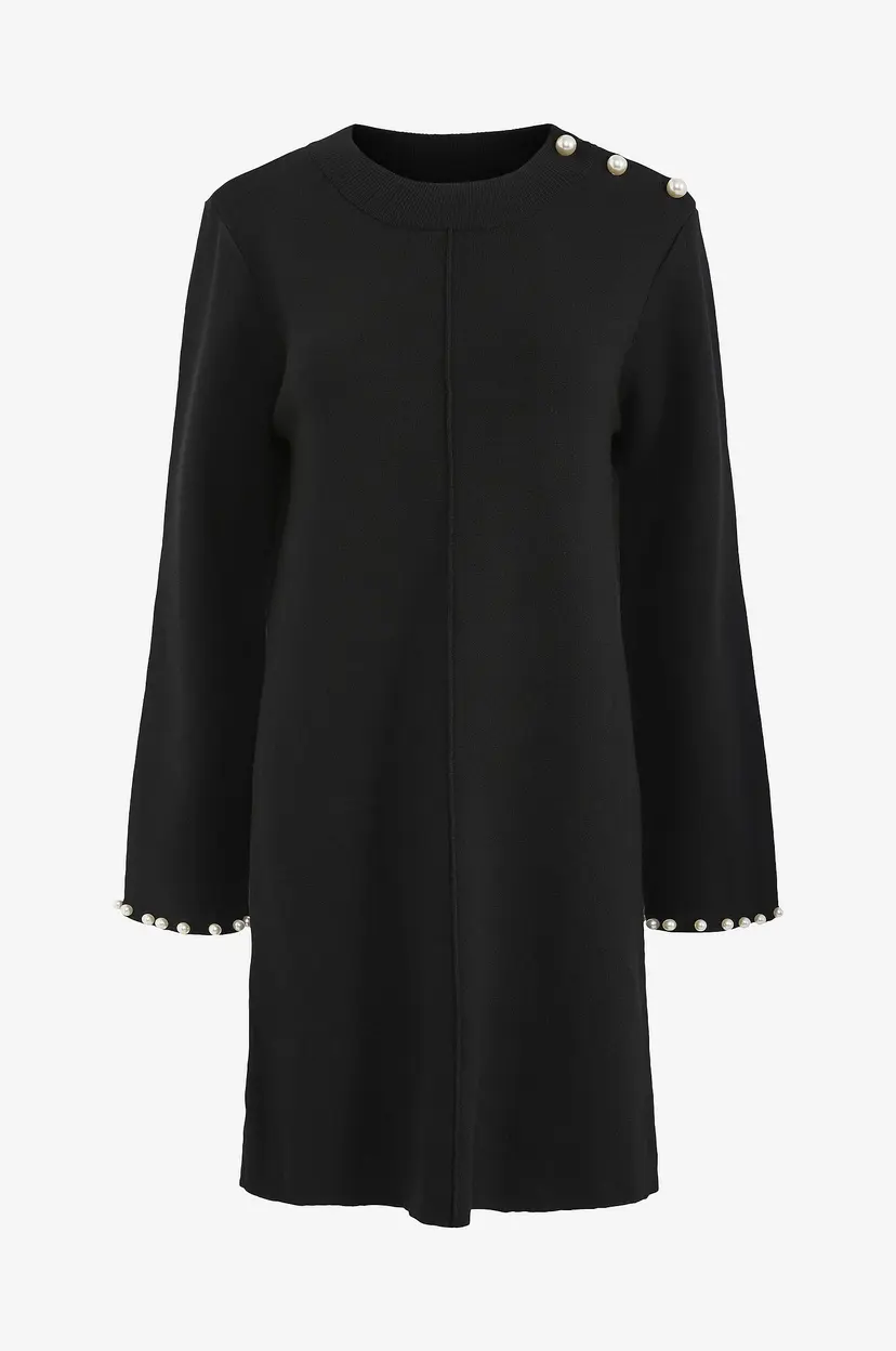 Y.A.S Kjole yasHama LS Pearl Knit Dress - Svart