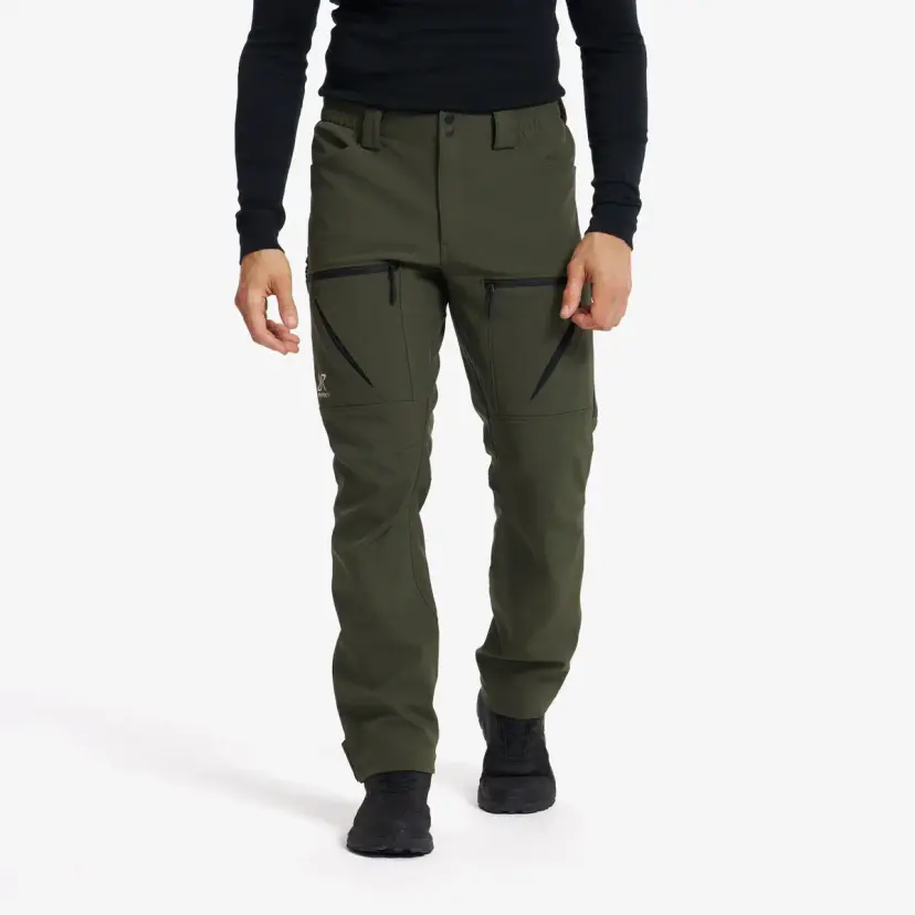 RevolutionRace Hiball Softshell Pants Herre Forest Night