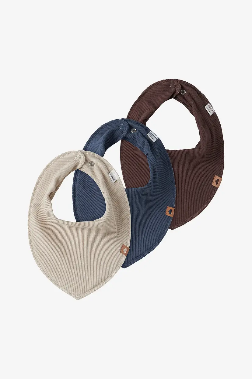 Name it baby Siklesmekke nbmYasim Rib Scarf Bib 3-pakning - Brun