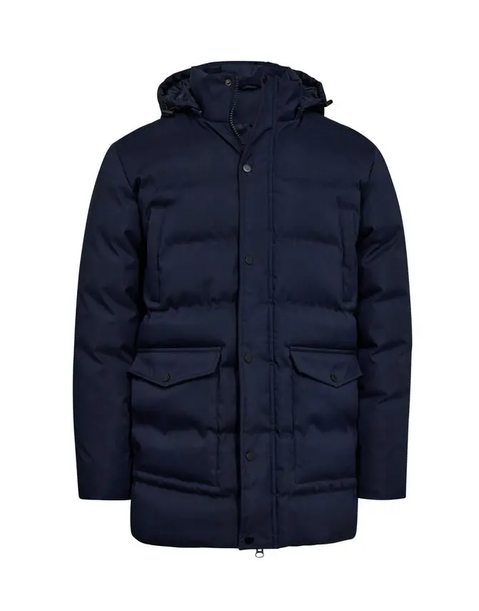 Black Blue Parca jacket regular fitting