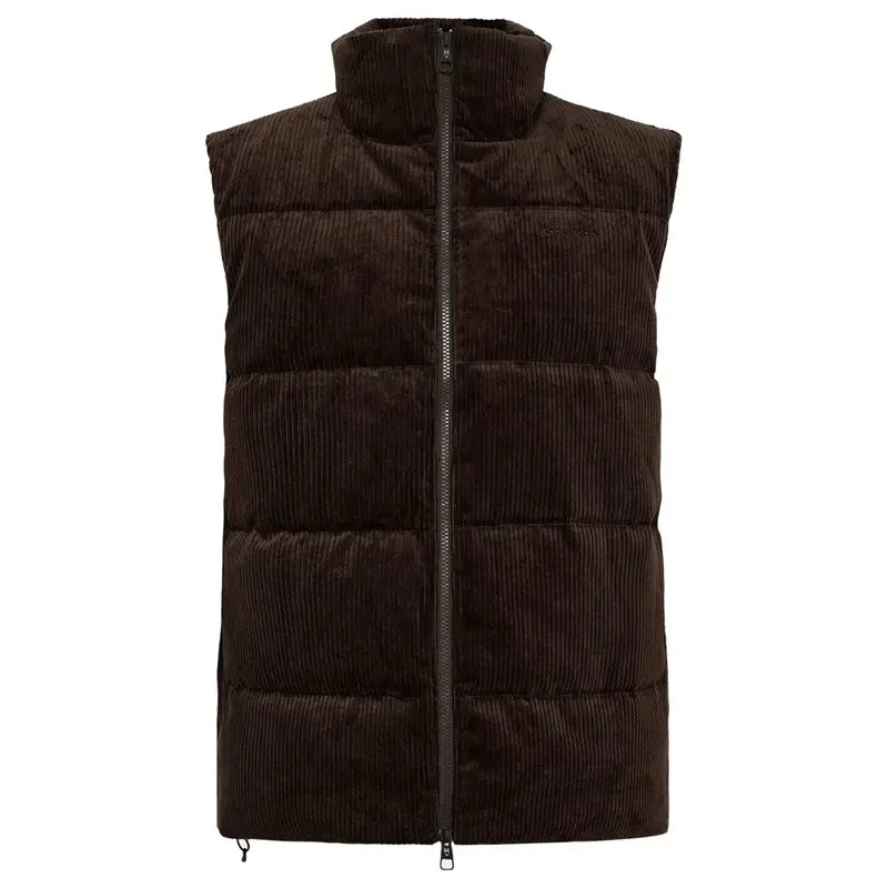 KnowledgeCotton Apparel KnowledgeCotton Apparel Corduroy puffer vest Chocolate Torte