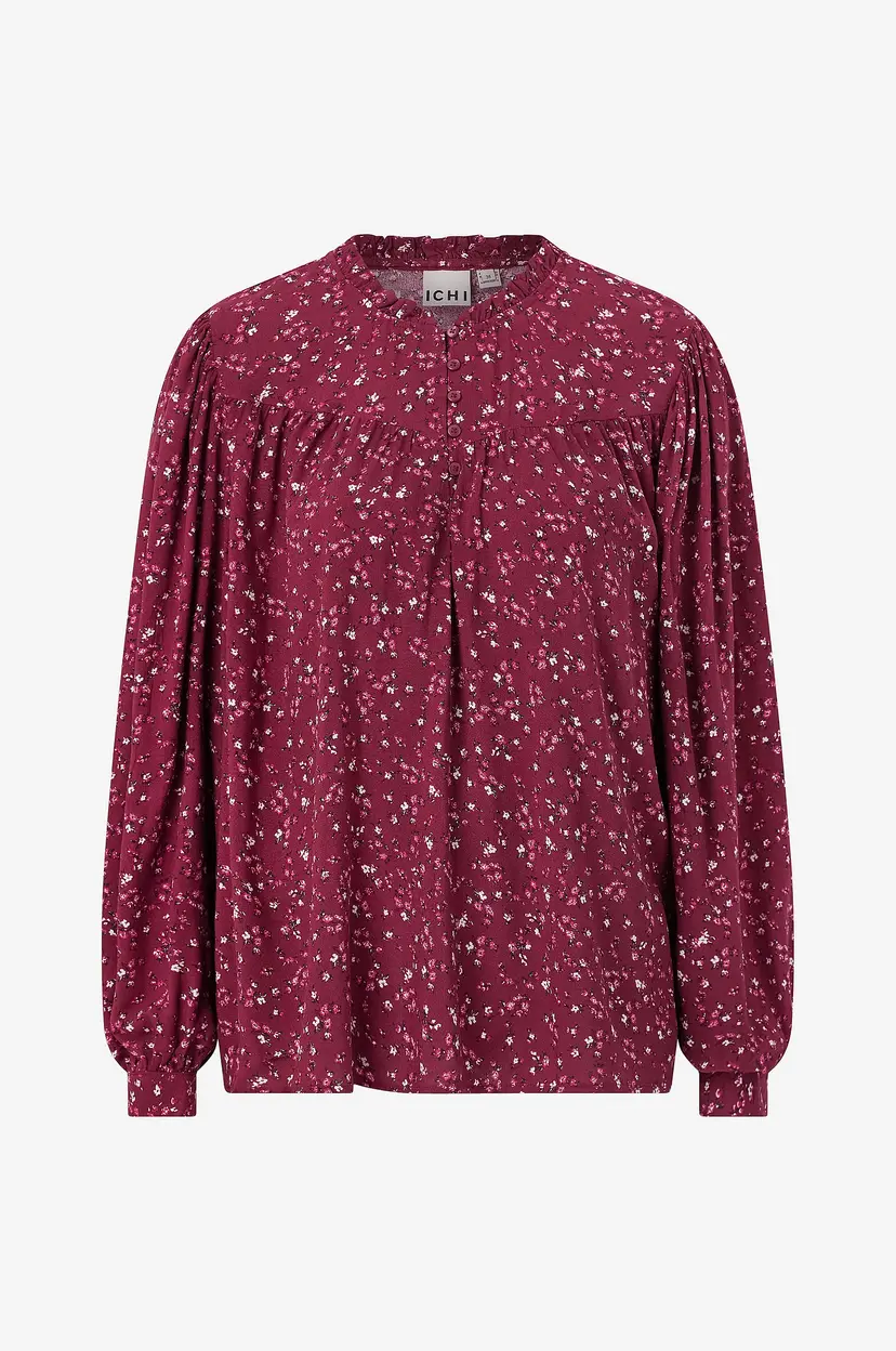 Ichi Bluse Ihvera Ls20 - Rød